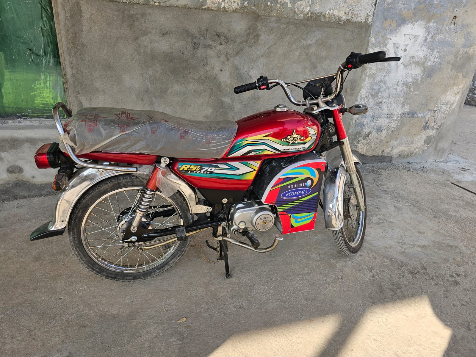 Retrofitted bike — road ready